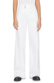 FRAME Le Hardy High Waist Wide Leg Flare Jeans in Blanc Size 29 at Nordstrom